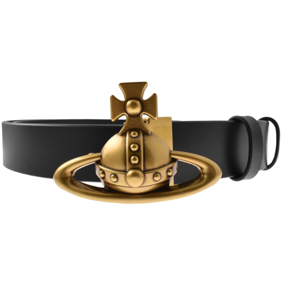 Vivienne Westwood Orb Buckle Belt Black | Mainline Menswear us